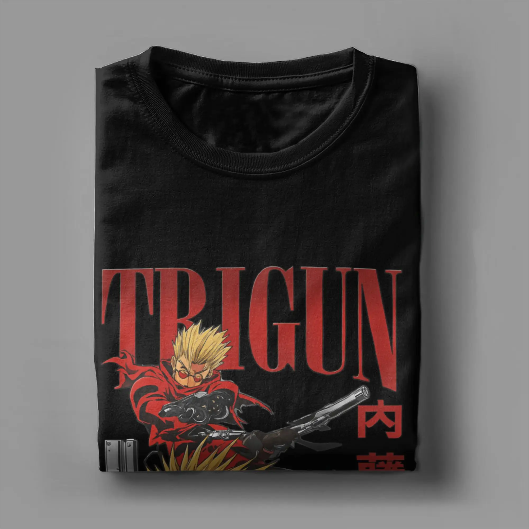 Anime Trigun Nicholas D Stampede T Shirt  Fashion T Shirts Short Sleeve Vintage Tops Beach Pure Cotton Oversized Clothing