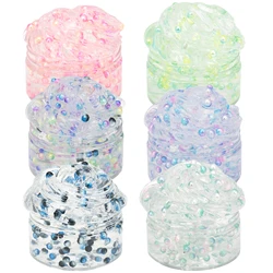 120ML Color Ball Crunchy Fluffy Crystal Slime Kit,Party Favor Gifts, Prizes for Kids Classroom, Super Stretchy Anti-Stress Toy 