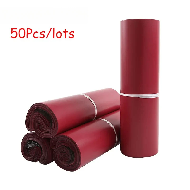 

Brown Red Express Packing Bag Thicken Logistics Waterproof Clothing Mailing Postal Bags Customized LOGO Courier Pouch
