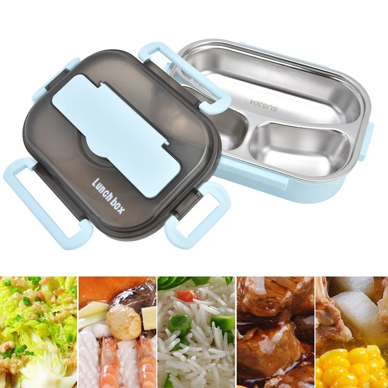 

Lunch Box 304 Stainless Steel Microwavable Students Adult Multi Grids Lunch Boxes Insulation Keep Fresh Leakproof Storage Box