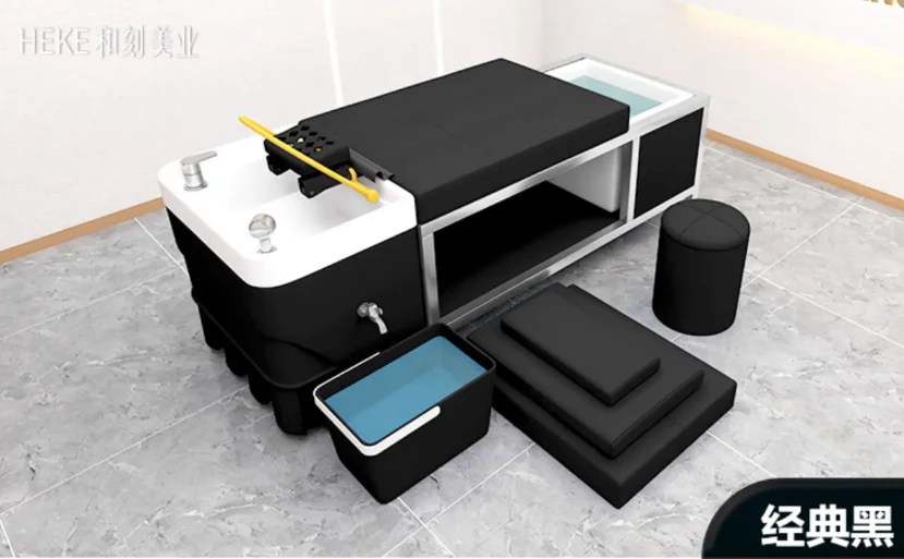 Hairdressers for beauty salons no connection to the water cycle fumigation Head therapy bed Shampoo bed Hairdressers for lying f image 2