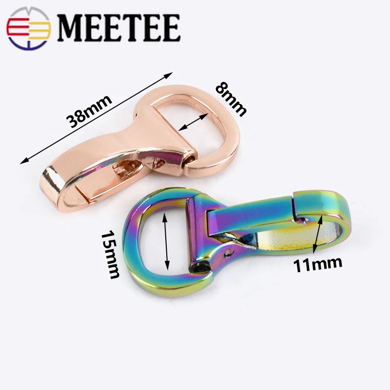 5/10 pz Meetee 15mm borsa in metallo fibbie borsa cinghie catenacci aragosta moschettone collare per cani Clip accessori per il cucito fai da te