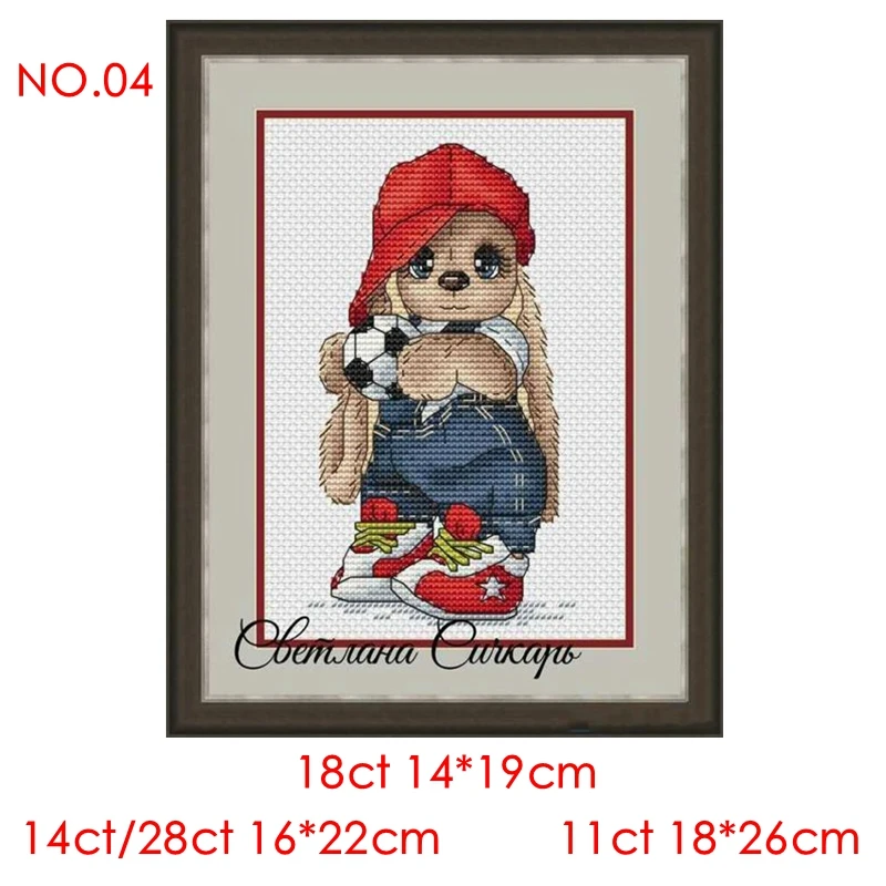The cross-stitch set 28CT, 18CT, 14CT and 11CT can be selected as printed fabric handcrafted material pack saga little Rabbit fo