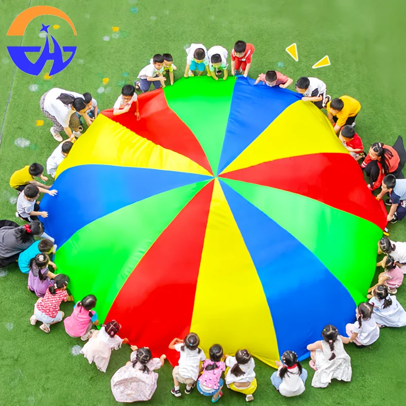 Parasolka tęczowa: zabawka sportowa dla dzieci na świeżym powietrzu i rekwizyt do interakcji rodzic-dziecko w przedszkolach