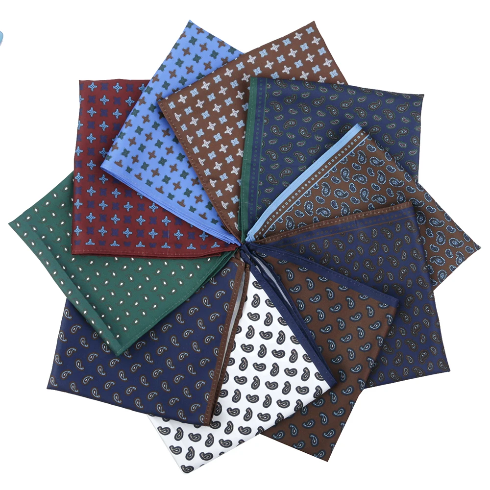 Tailor Smith Man Suit Handkerchief Pocket Square for Classic Paisley Handkerchiefs Wedding Business Accessories