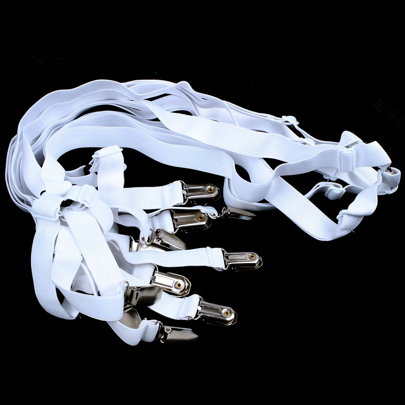 Y51A-2X Bed Sheet Clips Grippers Fasteners 3 Way 6 Sides Sheet Suspenders Elastic Sheet Holders Mattress Clips Straps