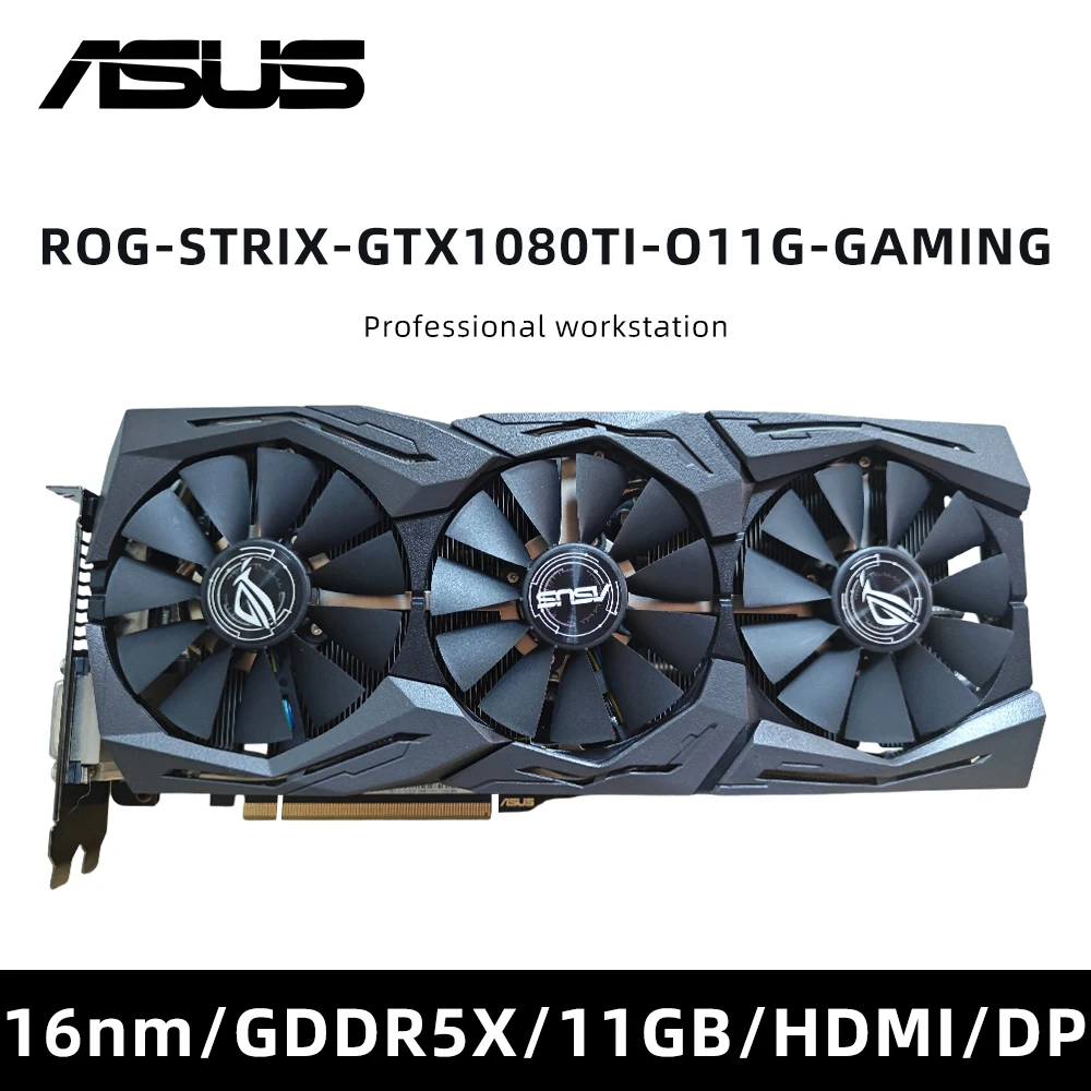 AC-ORIGINS-ROG-STRIX-GTX1080TI & G11DF GTX1080-8GD5X(AS) & GTX1080TI-11G & 1080TI O11G الرسومات دعم PCIe 3.0 GDDR5X HDMI DP