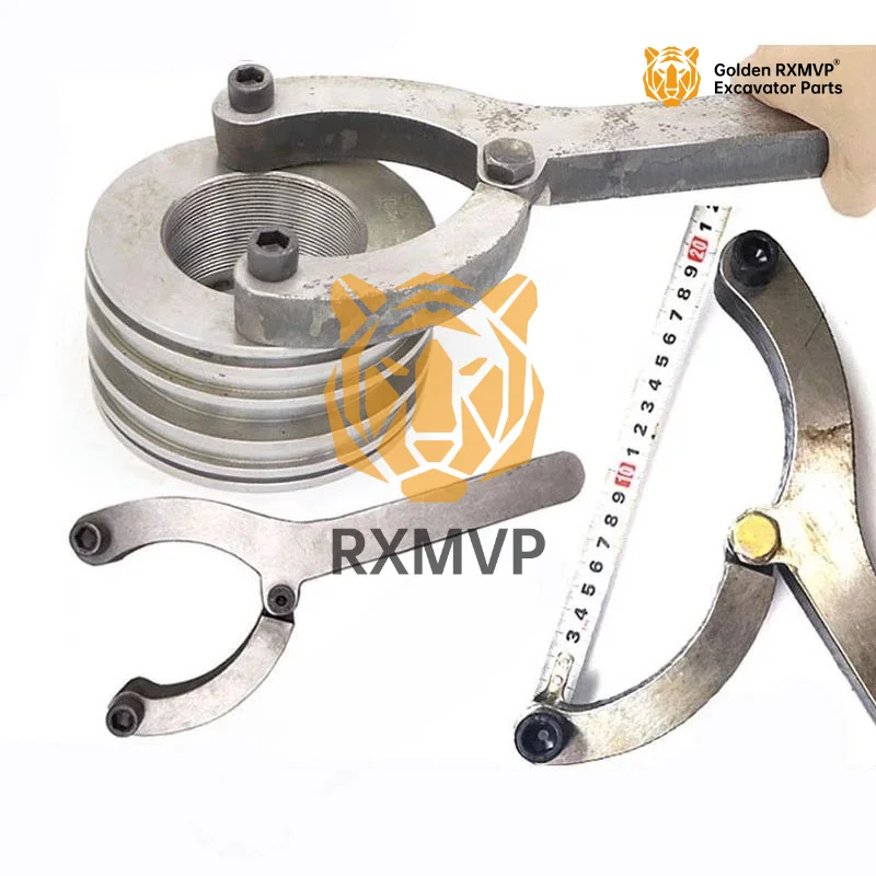 Excavator Parts For Repair And Replace The Oil Seal Wrench Tool. Disassemble The Hydraulic Cylinder. Two Special Cylinder Barrel