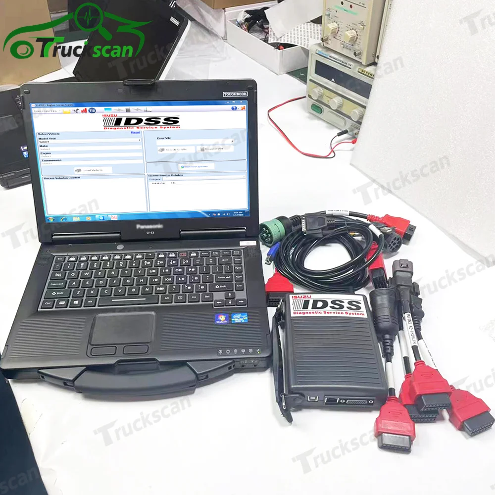 2024 For Isuzu G-IDSS E-IDSS Vehicles Excavator Truck Diagnostic Scanner Tool For Isuzu IDSS Diagnostic Kit+CF53 laptop