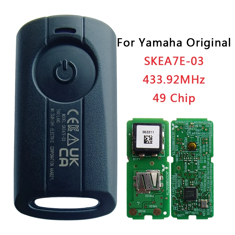 For Yamaha NMAX XMAX XMAX300 Motorcycle Remote Control Key  433.92 MHz ID49 Chip Model