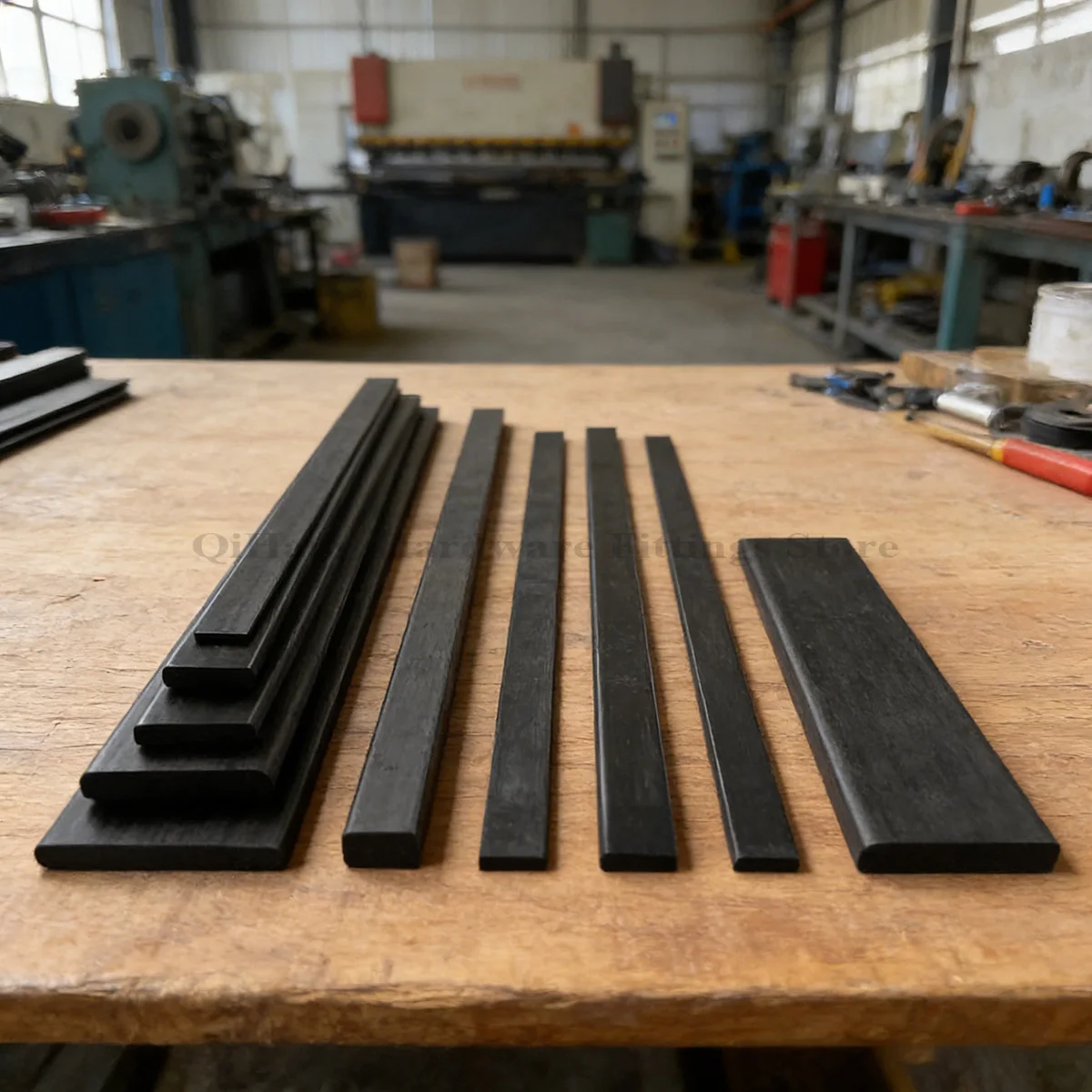 1-10Pcs Carbon Fiber Sheet Strip 500mm Length, 0.3-6mm Thick High Strength Solid Flat Carbon Bar For RC Model Kite DIY
