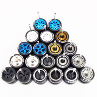10 Sets 1/64 Alloy Car Wheels Pack Tires Diameter 11mm/12mm/13mm/14mm for Hot Wheel/Matchbox/Domeka/Tomy 1:64 Car Model