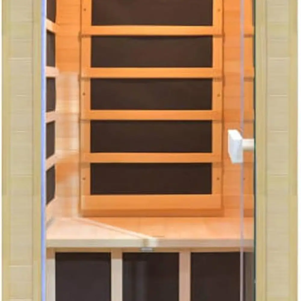 

Компактная деревянная сухая сауна Hemlock для домашнего фитнеса и йоги, 1200 Вт, 5 нагревательных панелей, 27,16x32,28x59