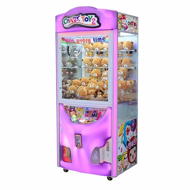 Hotselling coin operated Crazy Toy 2 arcade claw crane game machine for sale