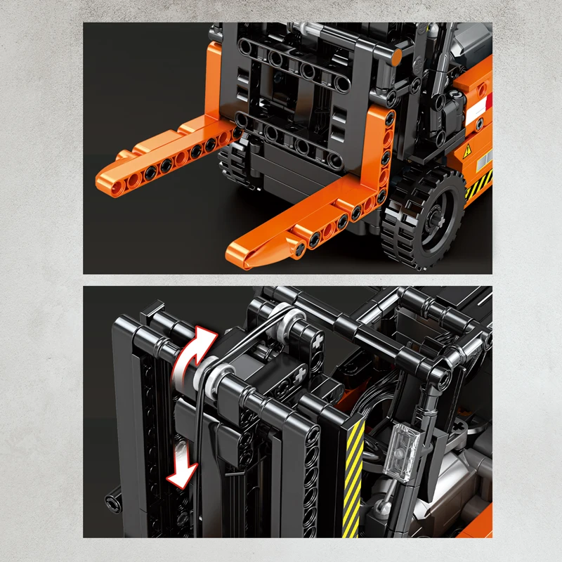 662 ELEMENTY Zdalnie Sterowany Wózki Widłowy Klocki Konstrukcyjne Pojazd Inżynieryjny Miejski Samochód RC Technologia Montażu Elektroniczne Klocki Model Zabawki