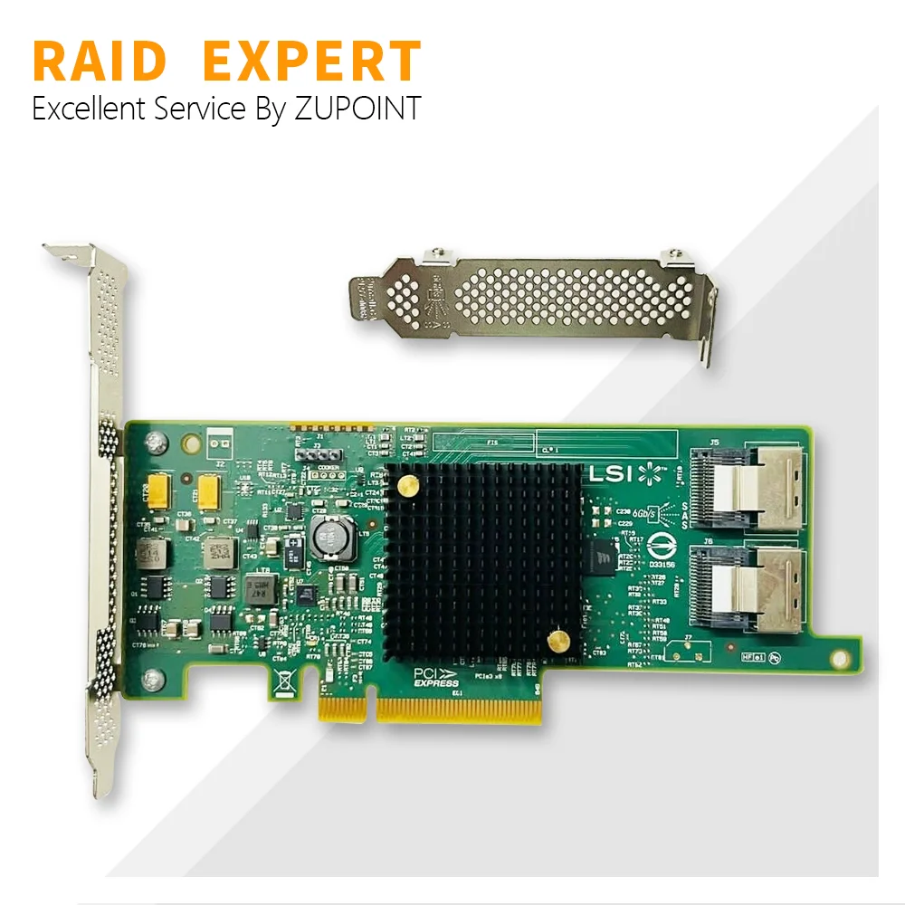 

Плата RAID контроллера ZUPOINT LSI 9207-8i 6Gbs SAS SATA PCI-E 3,0 HBA, Расширительная плата для режима IT для ZFS frenas unRAID