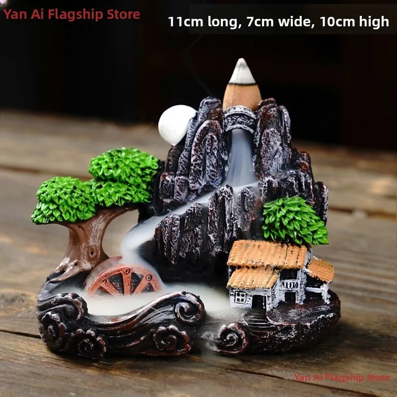 

Large Creative Indoor Incense Burner Sandalwood Burning Smoke Downward Waterfall Visual Display Piece Positive Rich Brand