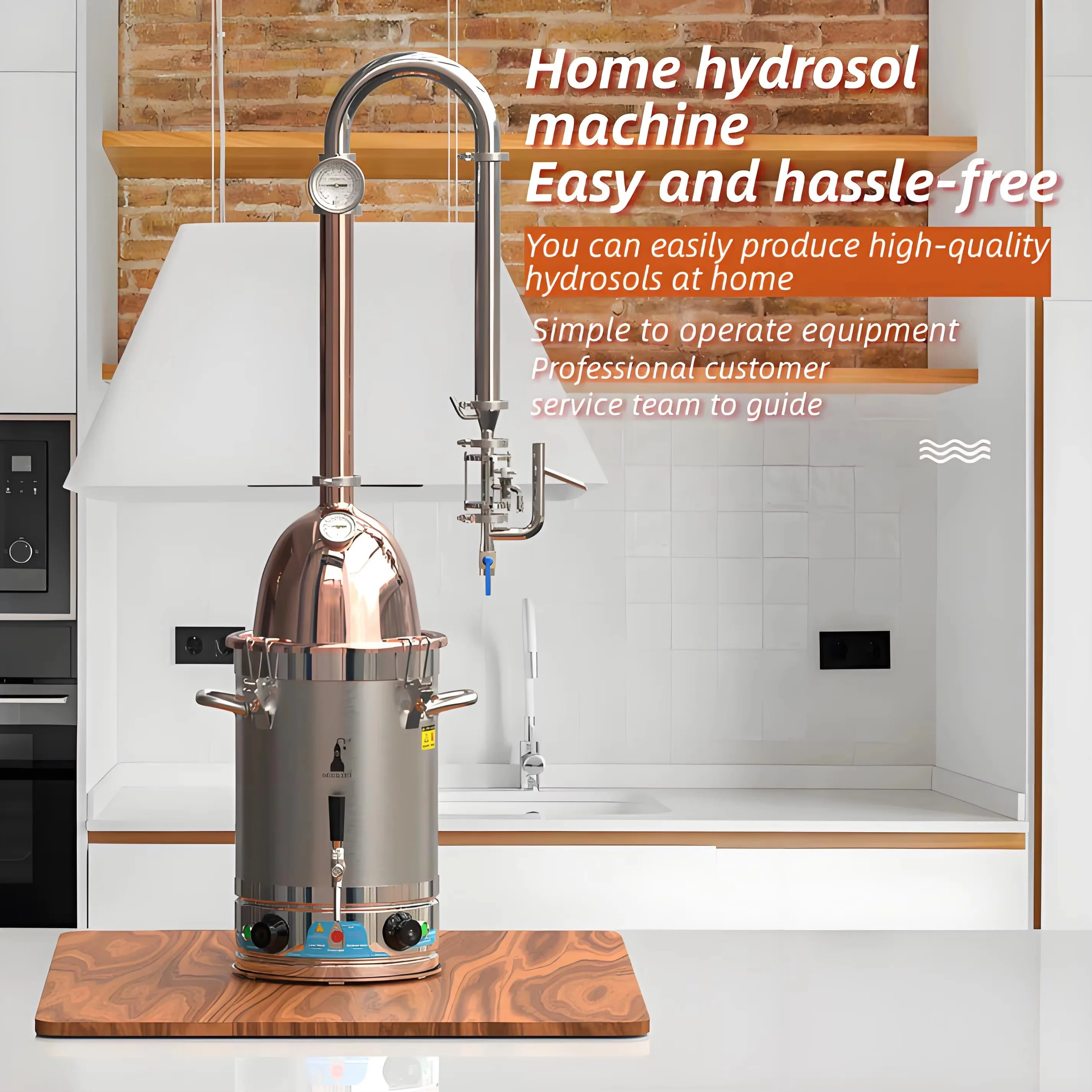 20L 30L 65L Small Scale Laboratory Essential Oil Distillation Rose Water Lavender Hydrosol Extractor Machine Steam Distille