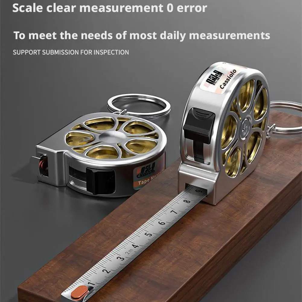 Measure Stainless Steel Portable Anti-corrosion Woodworking Measuring Tool 2M Tape Measure Portable Retractable Small Tape