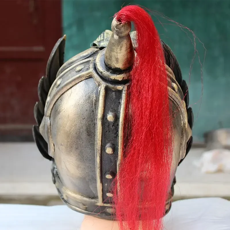 Chapeau d'armure ancienne chinoise pour adultes et enfants, casquette générale de soldat, accessoire de jeu de film TV, couvre-chef amusant