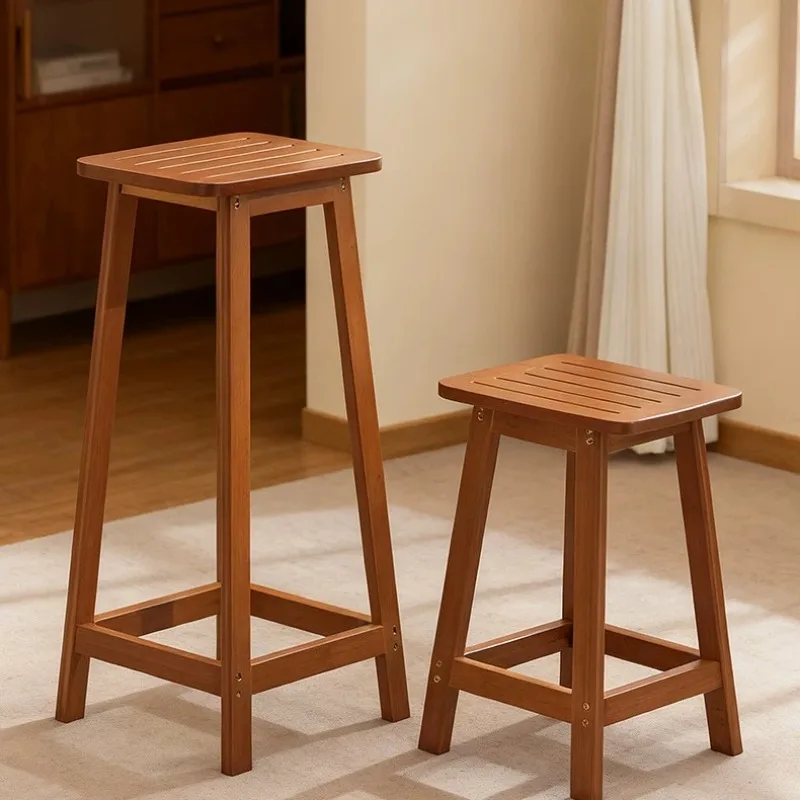 Mid-century Vintage Bar Stool High Leg Counter Chair Commercial Cashier Pub Cafe Island Seat Leisure Dining High Stool for Home
