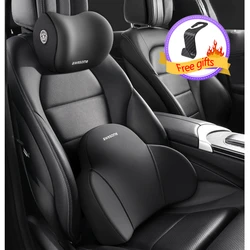 Car Memory Foam Lumbar Pillow Back Support Car Lumbar Support Headrest Neck Pillow Support Universal Soft Neck Pillows Cushion