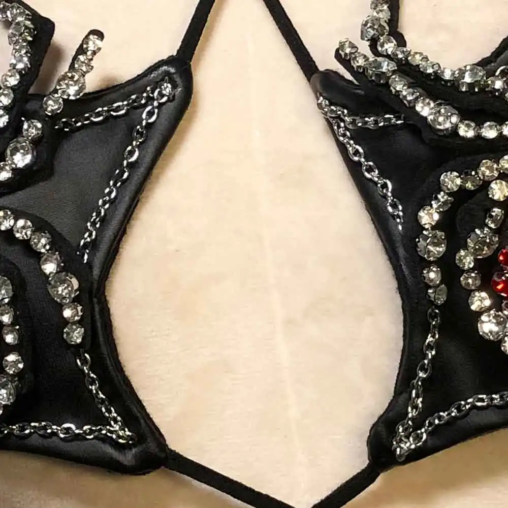 Goth Bra Tops Women's Emo Clothing Scene ALT Gothic Tank Grunge Rave Festival Outfits Cyber Y2K T-shirt Punk Rock Clothes Vkei
