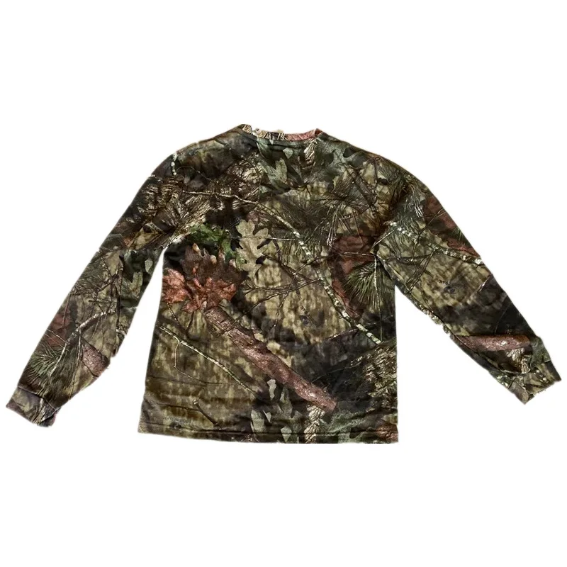 Outdoor Sports Quick Drying T-shirt Biomimetic Camouflage Short Sleeved Men's And Women's Loose Jungle Long Sleeved T-shirt