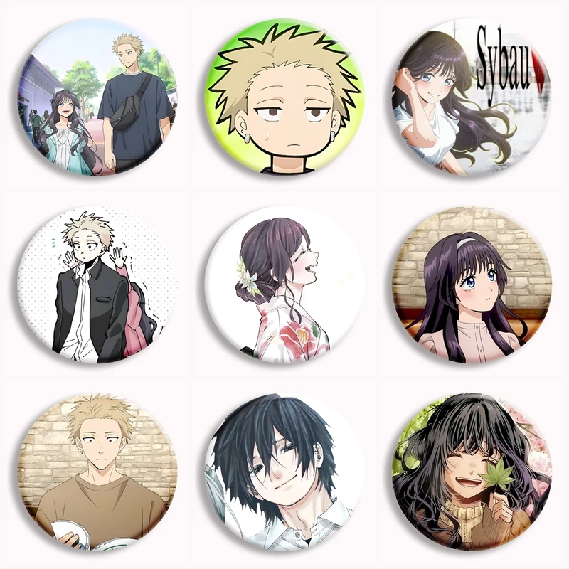 Broche souple Anime 'La Fleur Parfumée Éclore avec Dignité' Kaoruko Meme, Badge de dessin animé, Accessoires de décoration pour sac, Cadeaux