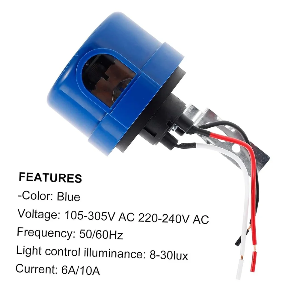 Photovoltaic Powered Lighting Control Unit With Daylight Sensor, 30-40s Delay Shutoff, Energy-Saving For Outdoor