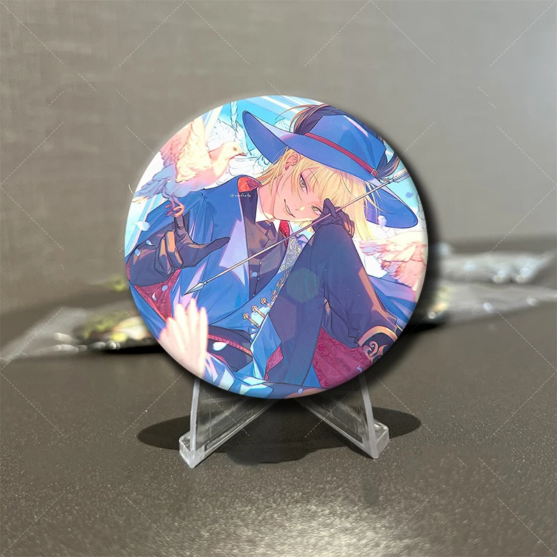 Anime Spiel Twist Wonderland Soft Button Pins Runde Broschen Cartoon Cosplay Abzeichen auf Rucksack Zubehör Schmuck Freund Geschenke