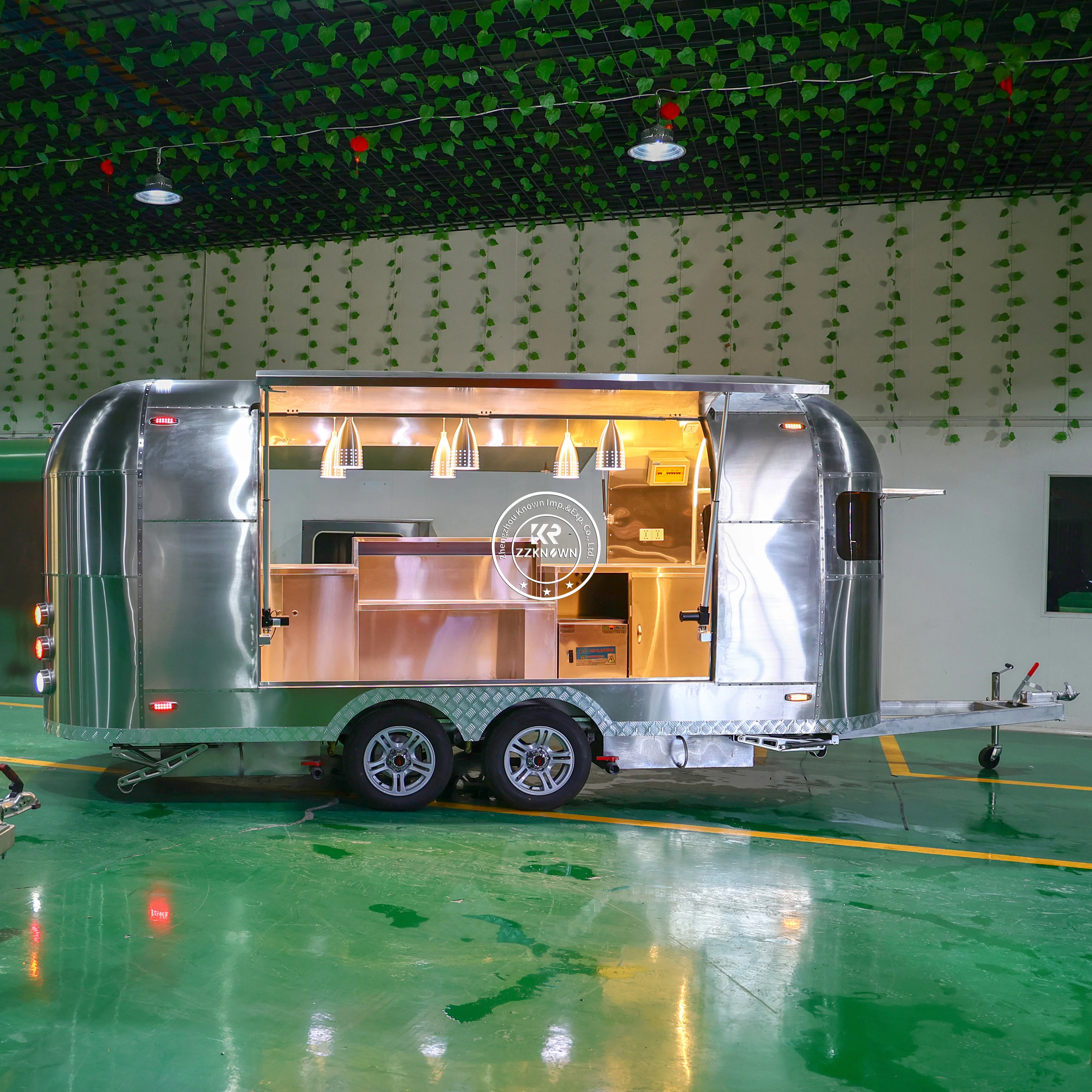 USA DOT Approved Airstream Food Trailer Mobile Food Truck Trailer with Full Kitchen Pizza Coffee Shop Ice Cream Food Cart