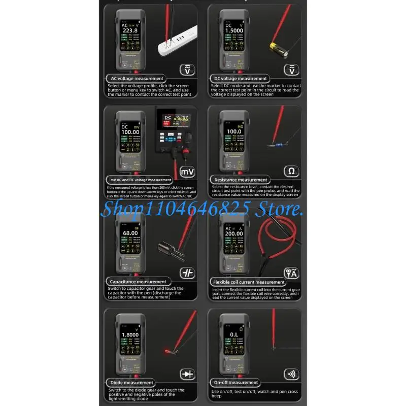 Handheld Thermal Imaging Multimeter With Lens And USB Data Transfer Measurement For Fault Detections