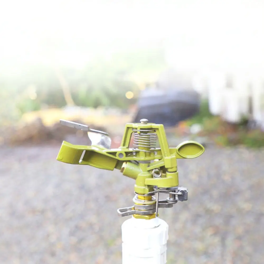 Garden Watering Sprinkler Automatic 360 Degree Rotating Nozzle Zinc Alloy Adjustable Irrigation Tool For Lawn Grass