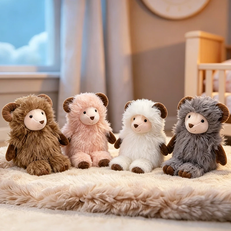 

30cm Kawai Sheep Plush Toys Soft Comfortable Sleeping Companion Cute Room Desk Decoration Items Birthday Gift For Boys And Girls