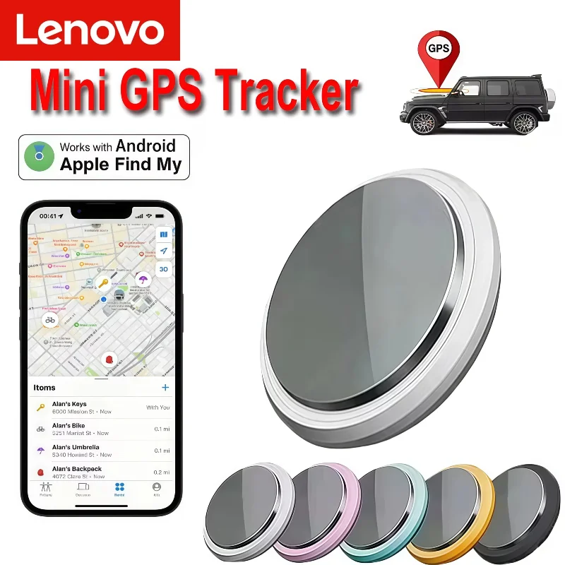 

Новый GPS-трекер Lenovo для Apple iOS (приложение Find My), для поиска детей, домашних животных, ключей, велосипедов, рюкзаков, умный Bluetooth-трекер AirTag