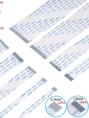 10PCS Flat Flexible Cable FFC FPC AWM 20624 80C 60V VW-1 FFC-0.5MM 1.0MM 4/5/6/8/10/12/14/16/18/20/24/26/30/32 Pin