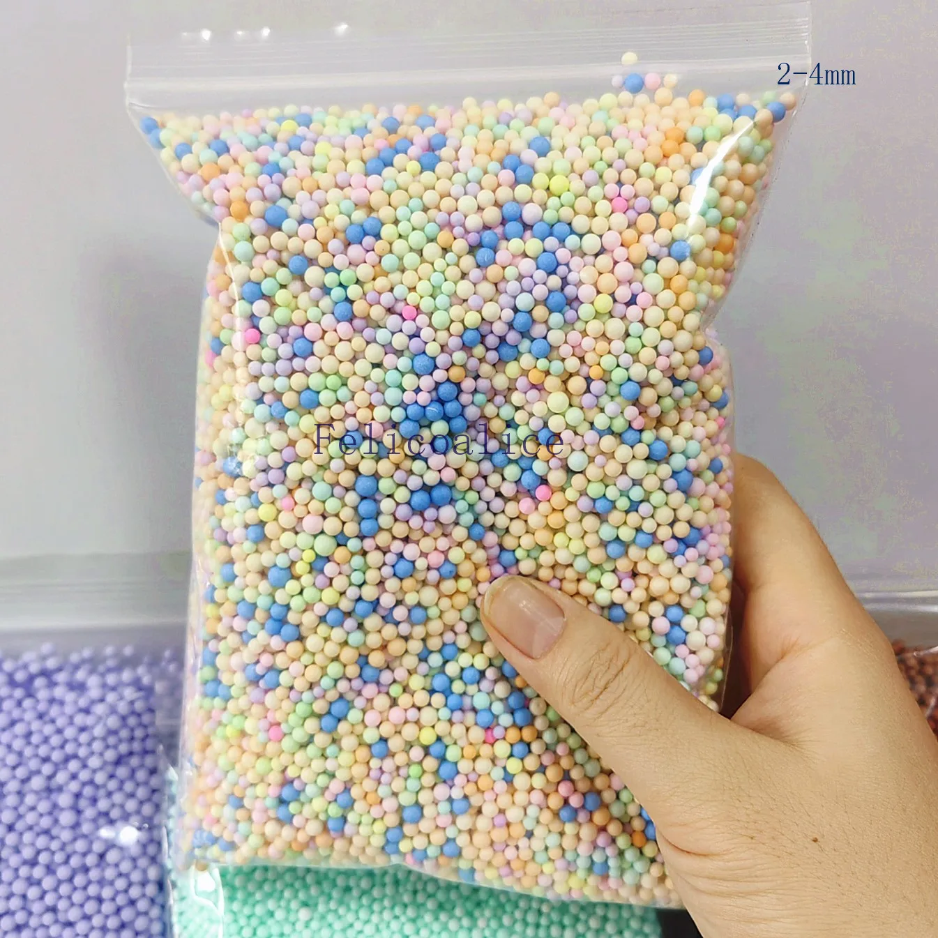 Macaron color Small Tiny Foam Beads Floam Filler For DIY Filling 2-4mm