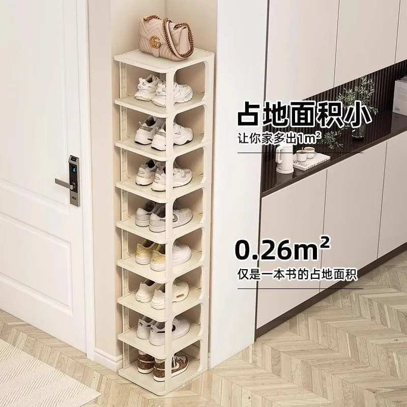Vertical Multi-layer Shoe Rack Simple Doorway Shoe Storage Shelf Thickened Small Shoe Organizer For Dormitory Rental House