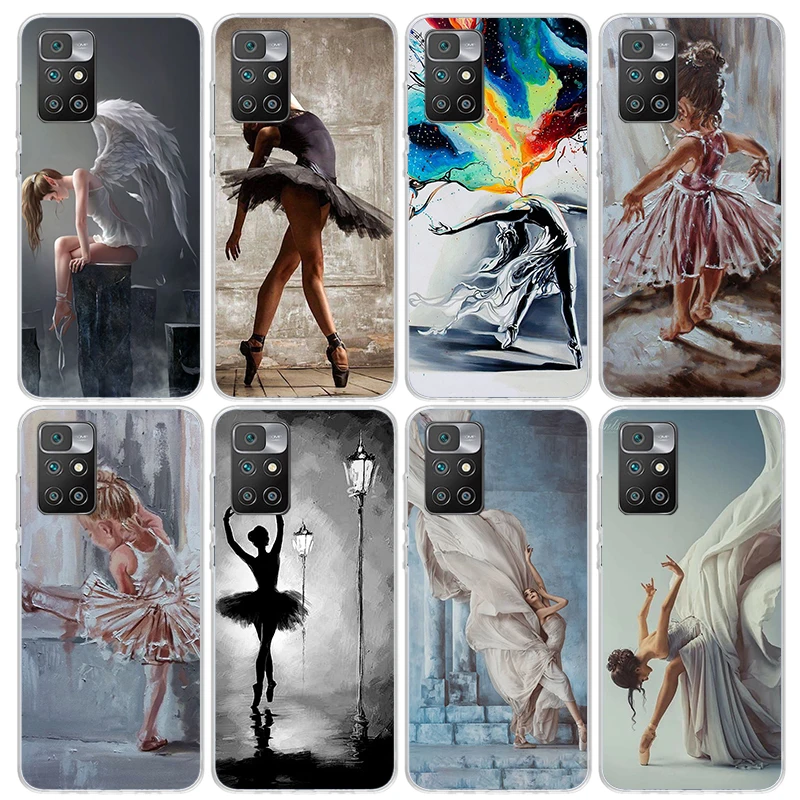 Ballerina Ballet Dancing Phone Case For Xiaomi Redmi 12C 12 10C 10A 10 9C 9A 9T 9 8A 8 7A 7 6A 6 Pro K60 K40 K20 S2 Print Fundas