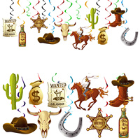 Wild West Cowboy Birthday Party Decoratios Cowboy Hanging Swirls Supplies Western Theme Birthday Party Favors