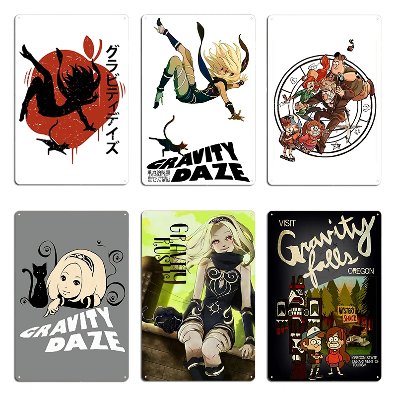 Gravity Daze Gravity Rush Great Model You Made Me Realise Brown More Then Awesome Metal Printed Wall Mural Tin Sign Poster