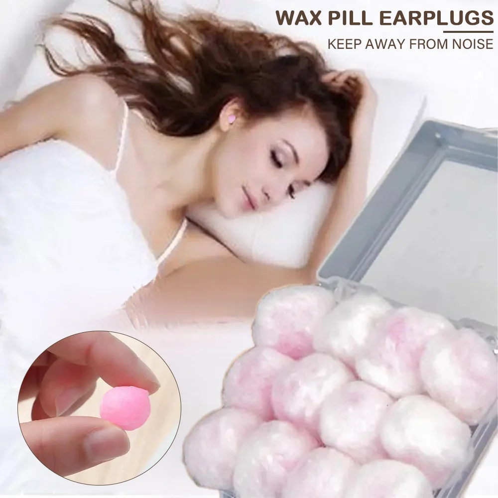 

12/24Pcs Wax Cotton Earplugs Swimming Ear Plugs Sleeping Sound Insulation in-ear Kneadable Earplugs Hearing Noise Reduction