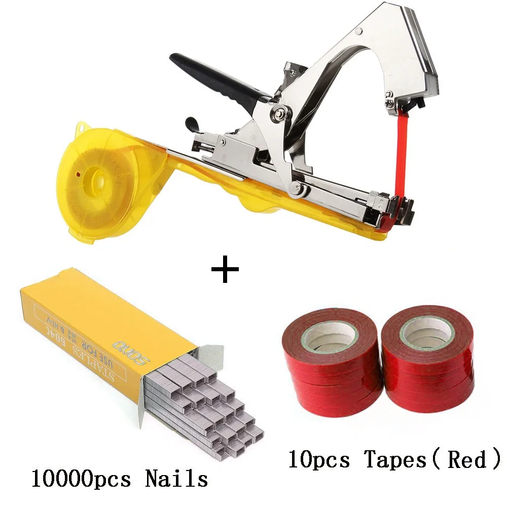 JUSTINLAU A Set of Tomato Vine and BranchTying Tools Cucumber Grape Vine Nail Tape  and Branch Tying Machine Manual Tools