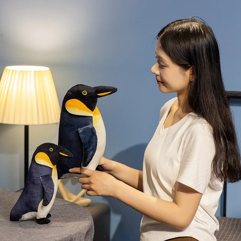 25/35cm simulação bonito em pé imperador pinguim brinquedo de pelúcia reallife antártico animal marinho bonecas recheadas presente aniversário para crianças