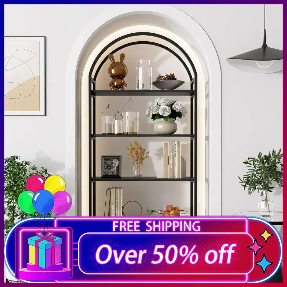 

Bookcase with Doors Storage,71 Inches Tall Book Shelf with Sturdy Metal Frame,E1 Quality Boards,Display Shelving,Display Cabinet