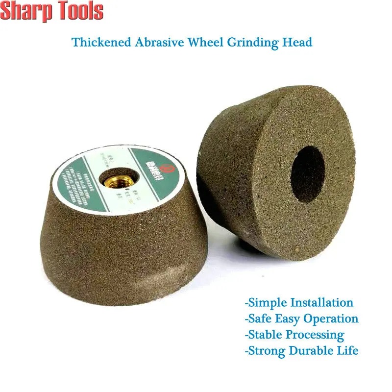 100 Grit Emery Grinding Polishing Wheel Rotary Disc Diamond Buffing Sanding Tools 5pcs Abrasive Cup Head for Stone Steel Grinder