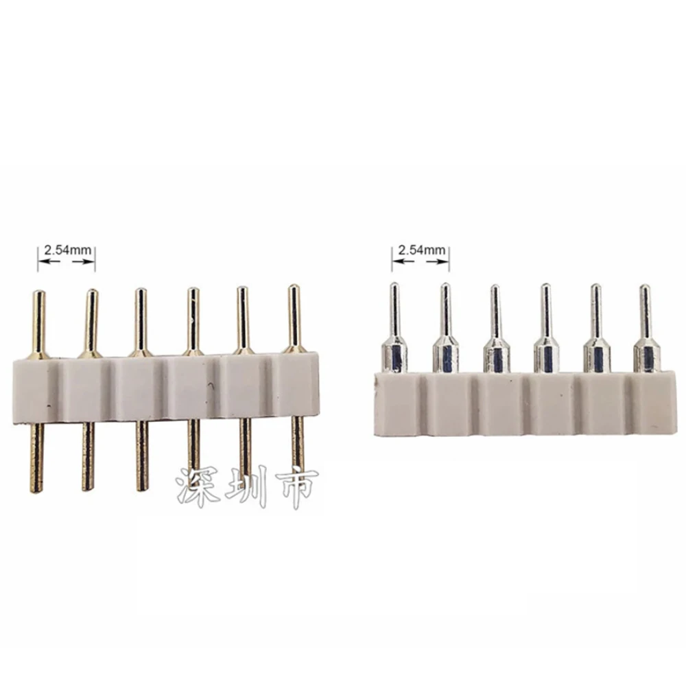 20pcs/lot 6Pin LED Connector 2.0mm 2.54mm Pin Pitch Needle Male to Male or Female Connector LED Accessories for RGBCCT LED Strip