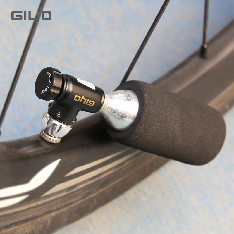 GIYO – gonfleur de CO2 pour vélo, pompe Schrader Presta, Tube de pneu en aluminium, Mini pompe vtt, sans cartouche de CO2, outils de réparation de cyclisme