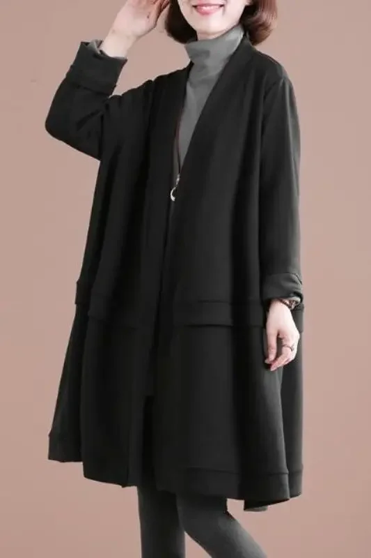 

Trench Coat Women Gray Yellow Black Spring Autumn Winter Superior Thicken Gold Slanted Placket Waisted Twill Quick Feature Ins